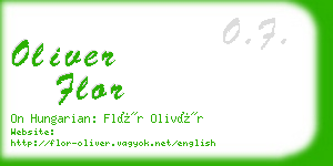 oliver flor business card